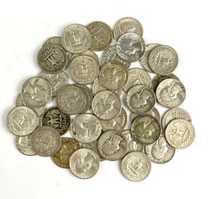 Group of 40 Washington Silver Quarters