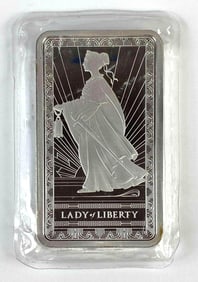 PAMP Lady Liberty 10oz .999 Fine Silver Ingot/Bar