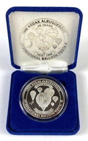 1996 Kodak Albuquerque Balloon Fiesta 1oz Silver Commemorative Coin
