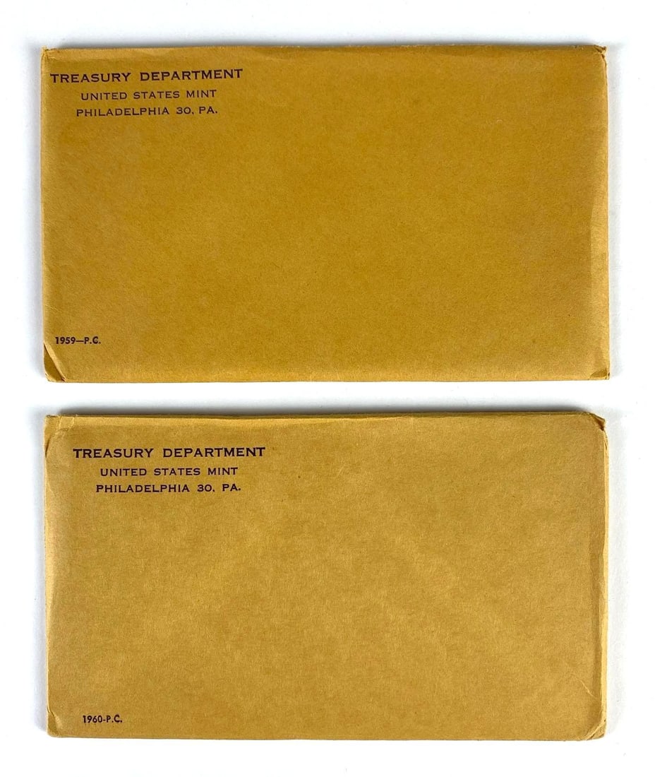 Group of 2 US Mint 1959 and 1960 Proof Sets (1 of 2)
