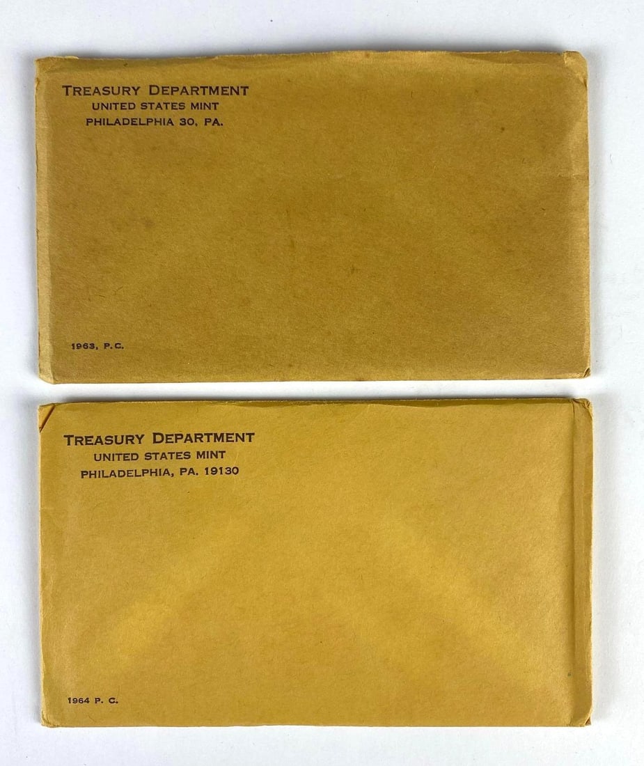 Group of 2 1963 and 1964 US Proof Coin Sets (1 of 2)
