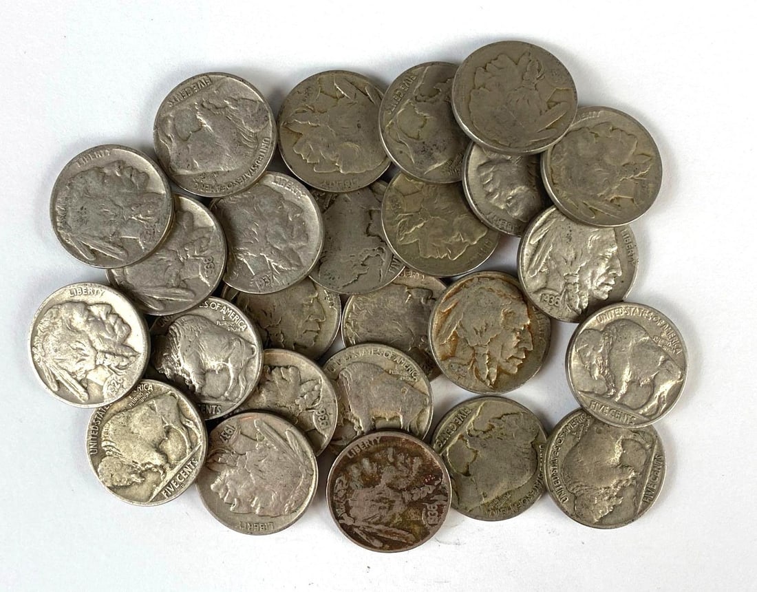 Group of 25 US Buffalo Nickels (1 of 1)
