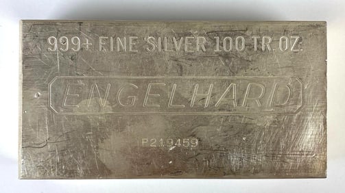 Engelhard 100oz .999 Fine Silver Ingot/Bar