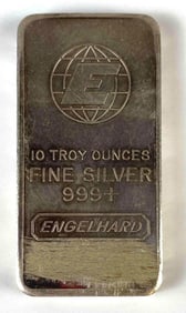 Engelhard 10oz .999 Fine Silver Ingot/Bar
