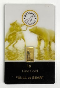 Bullion Exchanges 1 Gram .999 Fine Gold Ingot/Bar