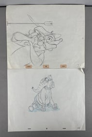 Group of 2 Disney Sketches on Paper