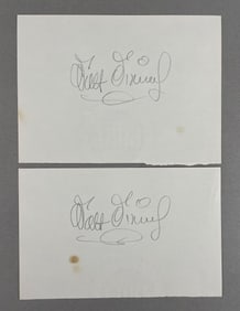 Group of 2 Walt Disney Signatures on Paper
