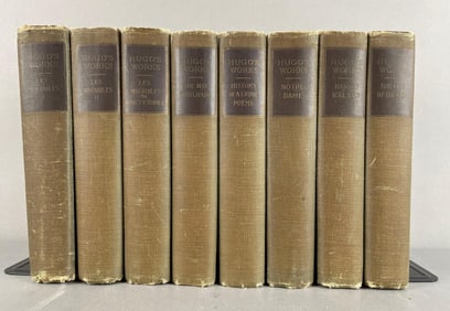 Group of 8 Vintage Victor Hugo Hardcover Books