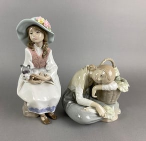 Group of 2 Lladro Porcelain Figurines