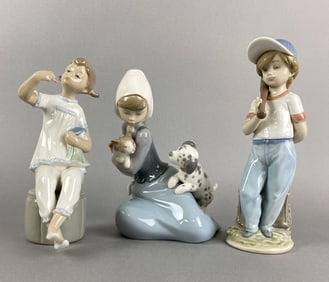 Group of 3 Lladro Porcelain Figurines