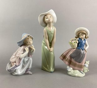 Group of 3 Lladro Porcelain Figurines