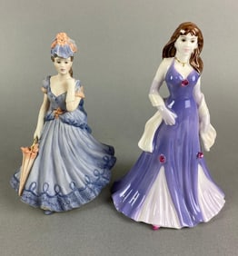 Group of 2 Coalport Porcelain Figurines