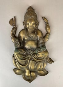 Ganesha Brass Wall Plaque