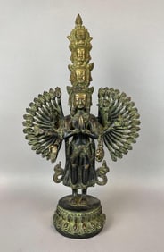 Thousand-Armed Avalokiteshvara Brass Cast Statue