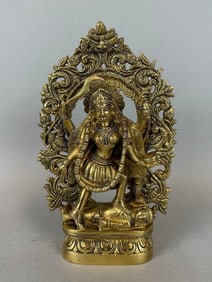 Kali Hindu Deity Brass Cast Statue
