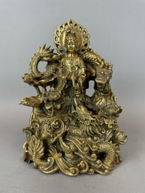 Guanyin Buddhist Brass Cast Statue