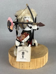 Native American Buffalo Warrior Kachina Doll