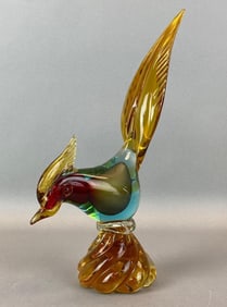 Murano Art Glass Pheasant Figurine