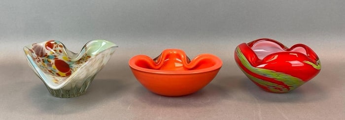 Group of 3 Murano Art Glass Bowls