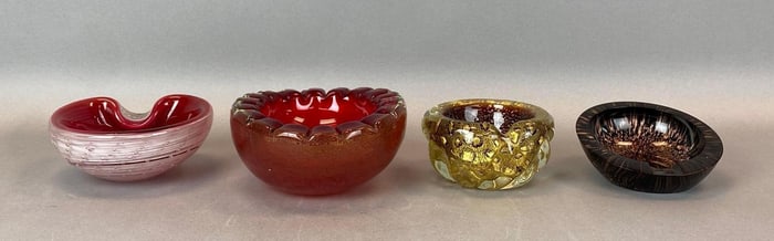 Group of 4 Murano Art Glass Bowls