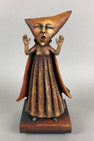 Signed Sergio Bustamante Ceramic Sculpture