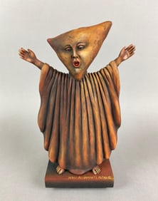 Signed Sergio Bustamante Bewitch the Stars Ceramic Sculpture