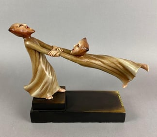 Signed Sergio Bustamante Plaster Sculpture