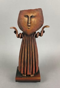 Signed Sergio Bustamante Ceramic Sculpture