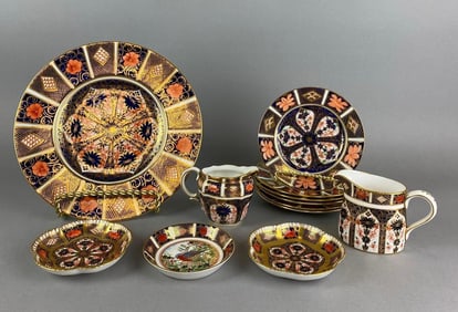 Group of Assorted Royal Crown Derby Bone China Imari Items
