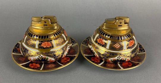 Group of 2 Royal Crown Derby Imari Table Lighters and More
