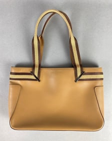 Gucci Brown Web Leather Light Brown Handbag
