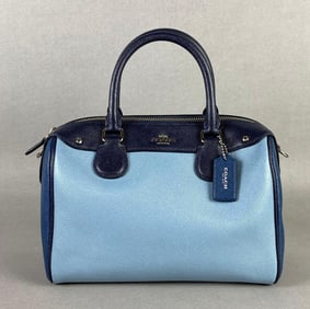 Coach Mini Bennett Pastel Blue Leather Satchel