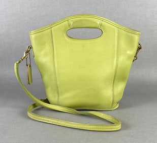 Coach Lime Green Mini Shopper Tote Crossbody Purse