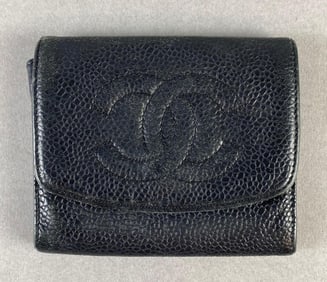 Chanel Black Caviar Leather Classic Wallet/Coin Purse