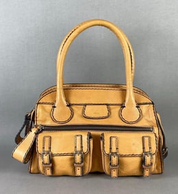 Chloe Double Pocket Edith Brown Leather Purse