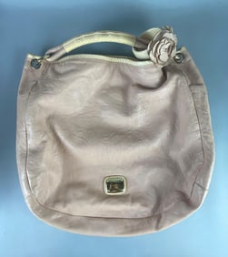 Jimmy Choo Blush Leather Flower Hobo Tote/Handbag