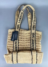 Karl Lagerfeld Paris Open Weave Tote Bag