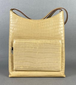 Salvatore Ferragamo Gazzella Alligator/Crocodile Shoulder Bag