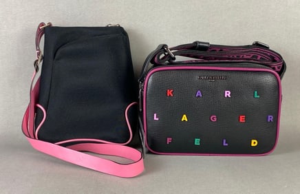 Group of 2 Black and Pink Luxury Brand Purses