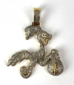 Custom Signed 10k Gold Road Runner Pendant