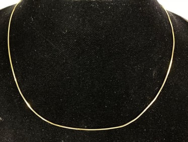 14k Gold Box Chain Necklace
