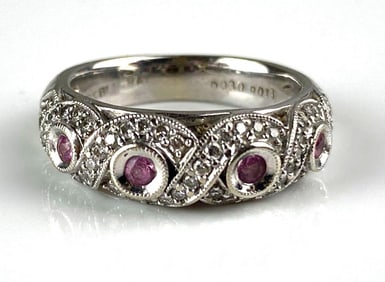 14k White Gold Topaz Diamond Ring