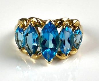 10K Gold Topaz Ring