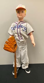 Old King Cole Buster Brown Baseball Manakin with Dodgers Uniform