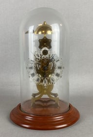 Antique A.J. Kieninger Brass Skeleton Clock