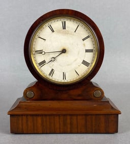 Antique V.A.P. Brevete Mahogany Veneered Mantel Clock