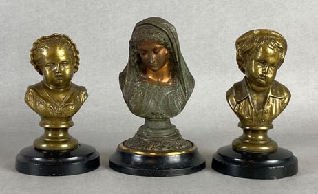 Group of 3 Antique Figural Busts