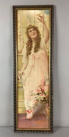 1917 Pompeian Beauty Cream Advertising Yard Long Print