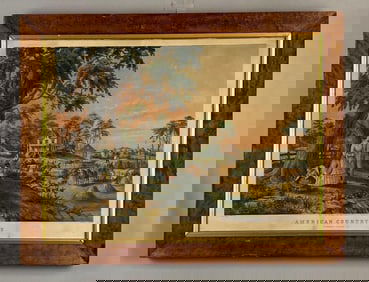 N. Currier American Country Life Summers Evening Lithograph