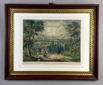 Currier and Ives The Hudson Highlands Lithograph